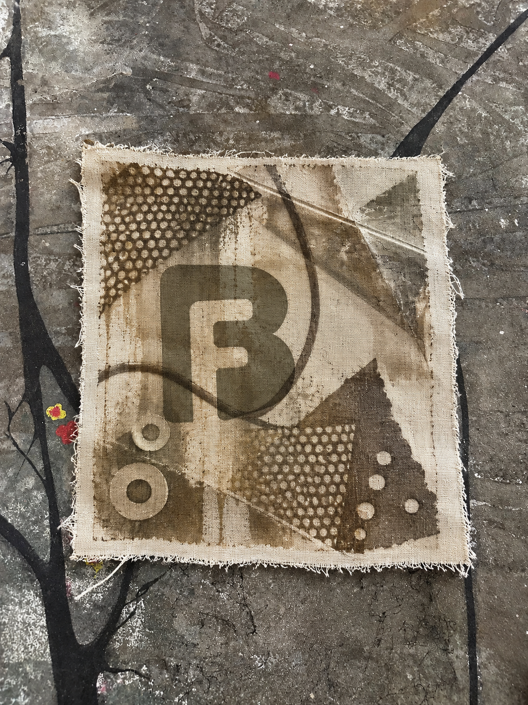BF CYANOTYPE: concept for light cloth with an olive-brown pattern